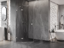Mexen Lunar петоъгълна душ кабина с люлееща се врата лява 90 x 100 см,