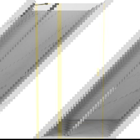 Mexen Mist сгъваеми душ врати 80 см, прозрачни, златни - 8A4-080-000-50-00