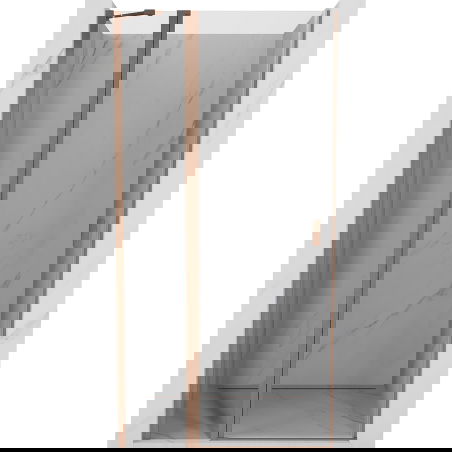 Mexen Mist отваряща се врата за душ 105 см, прозрачна, четкан мед - 8A4-105-000-65-00