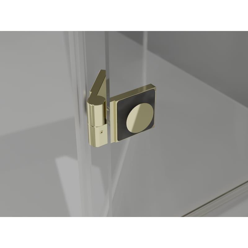 Mexen Mist-H T душ кабина с отваряща се врата, лява, 70 x 75 см, прозрачна, златна - 8A5T-070-075-50-00-L