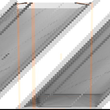 Mexen Mist врати за душ 125 см, прозрачни, четкана мед - 8A4-125-001-65-00