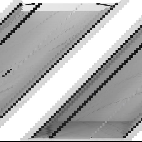 Mexen Mist сгъваеми душ врати 130 cm, прозрачни, черни - 8A4-130-001-70-00