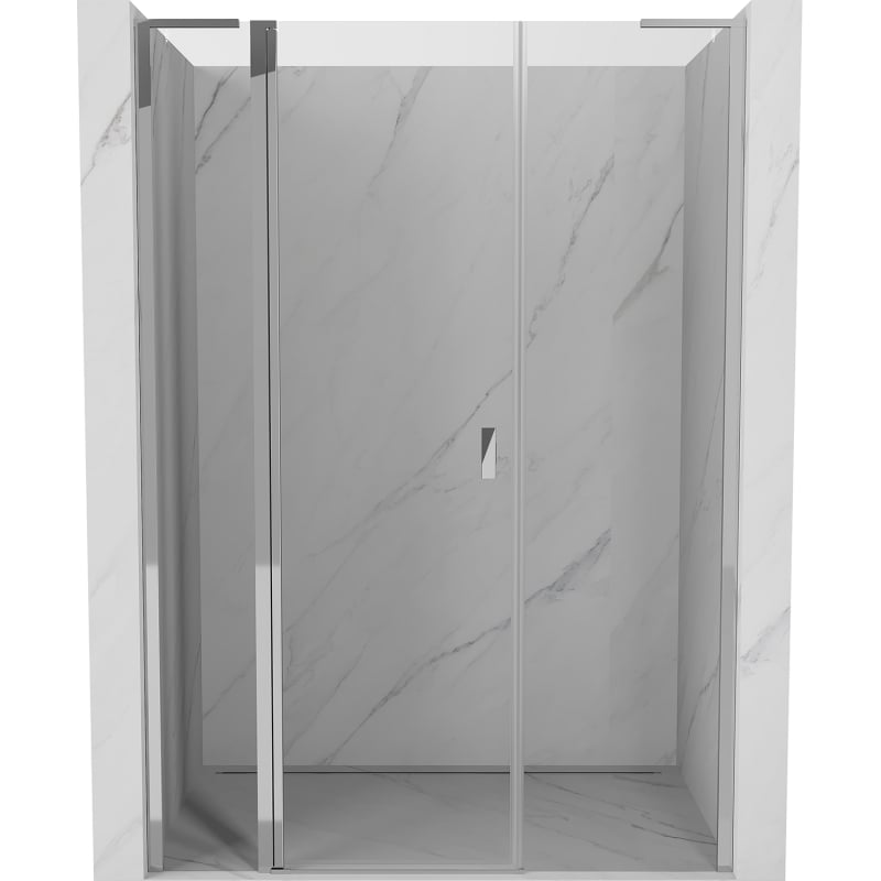 Mexen Mist L отварящи се душ врати 145 cm, прозрачни, хром - 8A4L-145-001-01-00