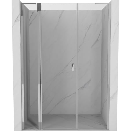 Mexen Mist L отварящи се душ врати 145 cm, прозрачни, хром - 8A4L-145-001-01-00