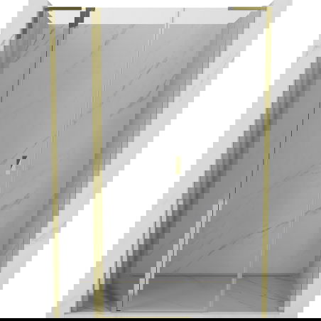 Mexen Mist L врата за душ кабина с отваряне 135 см, прозрачни, златисти - 8A4L-135-001-50-00