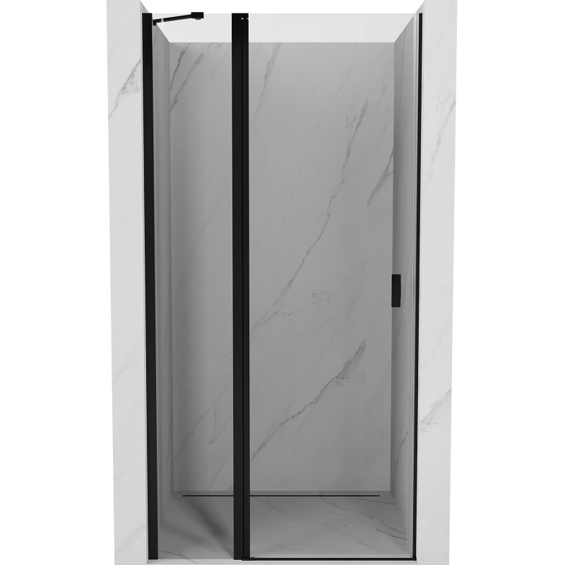 Mexen Mist отваряеми душ врати 105 cm, прозрачни, черни - 8A4-105-000-70-00