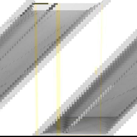 Mexen Mist L отваряща се душ врата 90 cm, прозрачна, златна - 8A4L-090-000-50-00