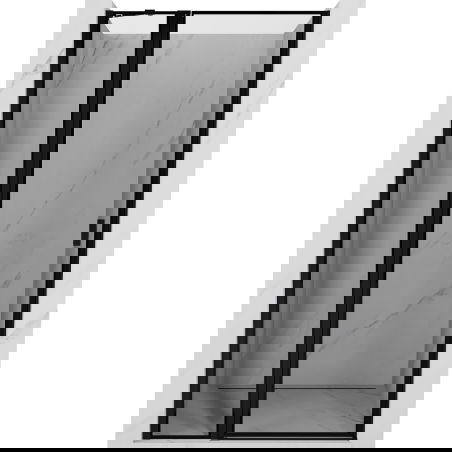 Mexen Mist душ кабина с леви врати 80 см, черна рамка, черно - 8A4-080-000-70-70-L