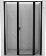 Mexen Mist душ кабина с отваряеми врати, дясна 155 cm, черна рамка, черно - 8A4-155-001-70-70-P