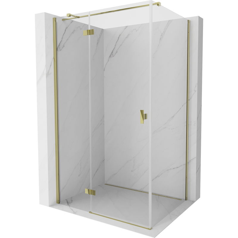 Mexen Mist H T лява душ кабина 90 x 85 см, прозрачна, златна - 8A5T-090-085-50-00-L