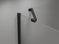 Mexen Mist врати за душ открити десни 150 cm, черна решетка, черни - 8A4-150-001-70-77-P