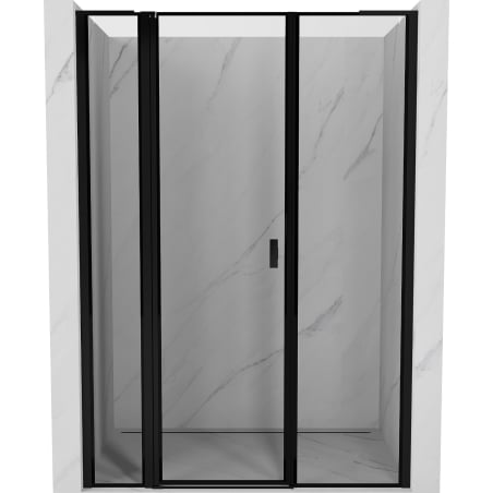 Mexen Mist L люлееща се душ врата лява 155 см, черна рамка, черна - 8A4L-155-001-70-70-L