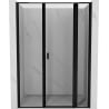 Mexen Mist L отваряща се дясна душ врата 160 см, черна рамка, черно - 8A4L-160-001-70-70-P
