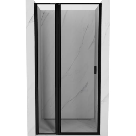 Mexen Mist L лява душ врата, отваряема, 115 см, черна рамка, черно - 8A4L-115-000-70-70-L