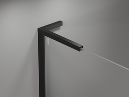 Mexen Mist L ляви душ врати с отваряне 115 cm, черна решетка, черни - 8A4L-115-000-70-77-L