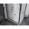 Mexen Apia плъзгаща се душ кабина 90 x 90 см, прозрачна, черна + поддушово