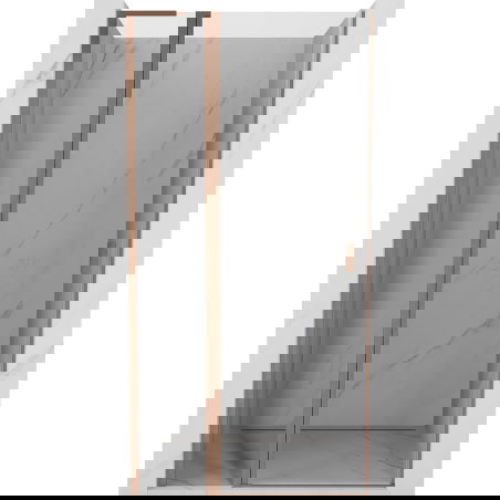 Mexen Mist L люлееща се врата за душ 95 см, прозрачна, четкана мед - 8A4L-095-000-65-00