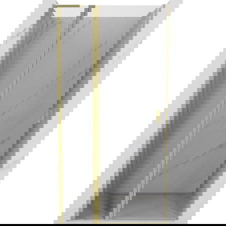 Mexen Mist L врати за душ кабина с обертане 120 cm, прозрачни, златни четкани - 8A4L-120-000-55-00