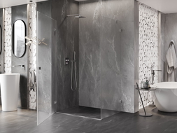 Mexen Lunar-B лява отваряща се душ кабина 85 x 70 см, прозрачна, хром