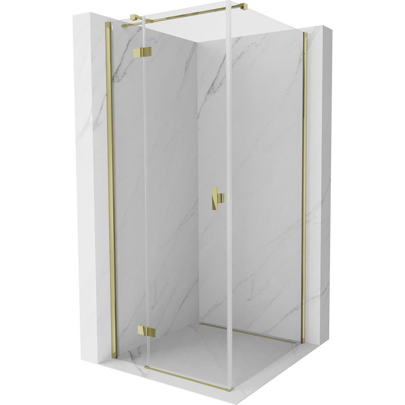 Mexen Mist H T лява душ кабина 120 x 120 см, прозрачна, златна - 8A5T-120-120-50-00-L