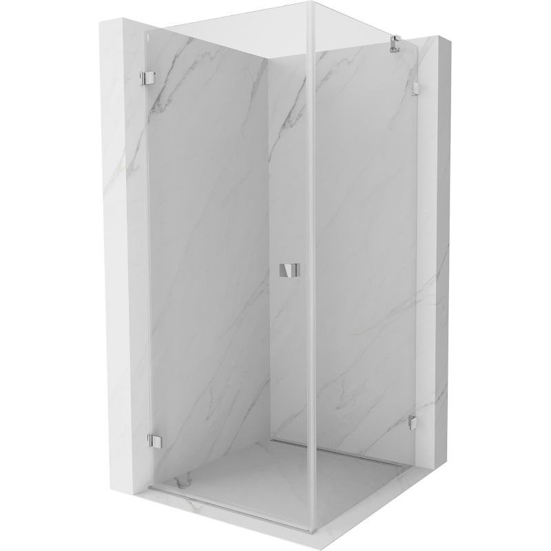 Mexen Lunar-B лява душ кабина, 90 x 90 см, прозрачна, хром - 832-090-090-01-00-L