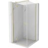 Mexen Mist H T душ кабина сгъваема лява 75 x 75 см, прозрачна, златно четка - 8A5T-075-075-55-00-L