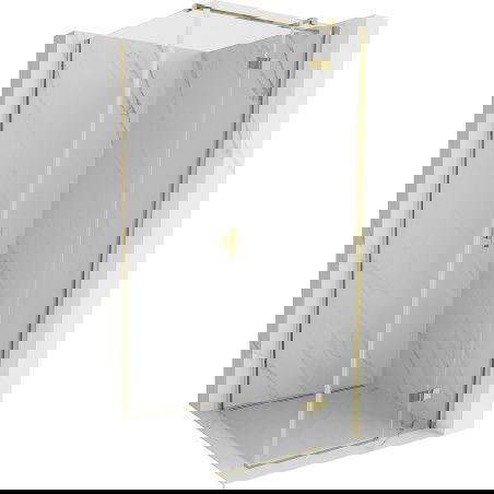 Mexen Mist-H T кабина за душ с врата отваряща се надясно 95 x 95 см, прозрачна, златна - 8A5T-095-095-50-00-P