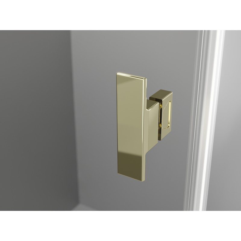 Mexen Mist-H T душ кабина с отваряеми врати, дясна, 100 x 95 см, прозрачна, златна - 8A5T-100-095-50-00-P