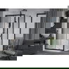 Mexen Apia душ кабина плъзгаща 140 x 100 см, прозрачна, черна + поднос Flat, бяла- 840-140-100-70-00-4010B