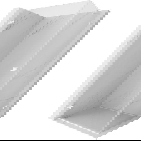 Mexen Lunar-B лява отваряема душ кабина 95 x 70 cm, прозрачна, бяла - 832-095-070-20-00-L