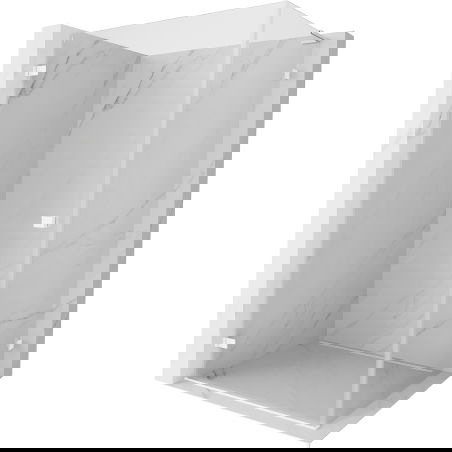 Mexen Lunar-B L окачена лява душ кабина 80 x 70 см, прозрачна, бяла - 832L-080-070-20-00-L