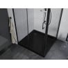 Mexen Apia плъзгаща се душ кабина 100 x 100 см, прозрачна, черна + Flat корито, черно - 840-100-100-70-00-4070B