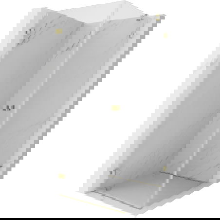 Mexen Lunar-B душ кабина с лява врата 80 x 80 см, прозрачна, златистa - 832-080-080-50-00-L