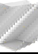 Mexen Lunar-B лява отваряема душ кабина 85 x 80 см, прозрачна, златна