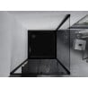 Mexen Apia плъзгаща се душ кабина 100 x 100 см, прозрачна, черна + Flat корито, черно - 840-100-100-70-00-4070B