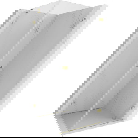 Mexen Lunar-B душ кабина отваряща се дясна 70 x 70 см, прозрачна, златна - 832-070-070-50-00-P