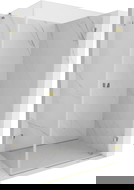 Mexen Lunar-B душ кабина с отваряща се врата, дясна 90 x 70 см, прозрачна, златна - 832-090-070-50-00-P