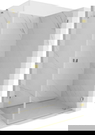 Mexen Lunar-B плъзгаща се душ кабина, дясна 95 x 80 см, прозрачна, златна - 832-095-080-50-00-P