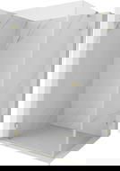 Mexen Lunar-B лява врата на душ кабина 95 x 80 см, прозрачна, златисто матова - 832-095-080-55-00-L