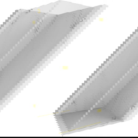 Mexen Lunar-B душ кабина с отваряща се врата, дясна, 70 x 70 см, прозрачна, с четка златно - 832-070-070-55-00-P