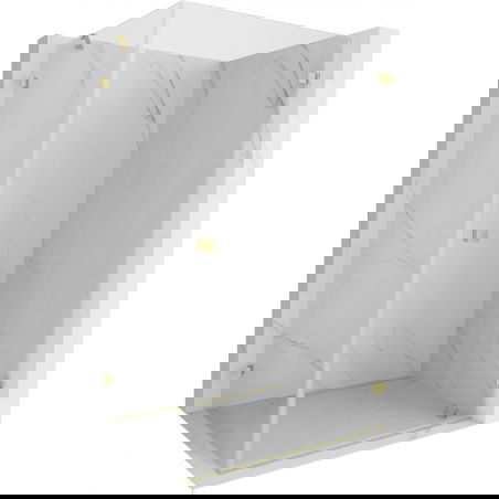 Mexen Lunar-B душ кабина отваряема дясна 85 x 70 см, прозрачна, златна четкована - 832-085-070-55-00-P