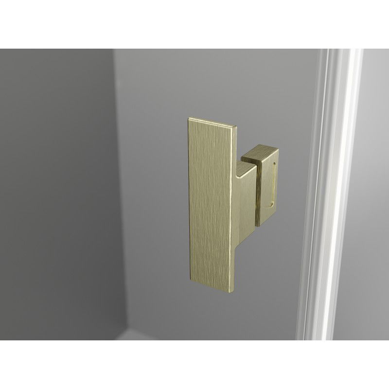 Mexen Mist-H T душ кабина с отваряема лява врата 115 x 95 см, прозрачна, златиста четка - 8A5T-115-095-55-00-L