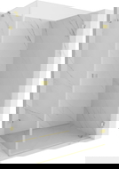 Mexen Lunar-B кабина за душ с отваряща се врата, дясна, 85 x 80 см, прозрачна, златисто четкана - 832-085-080-55-00-P