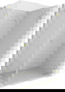 Mexen Lunar-B душ кабина, едностранно отваряема, дясна, 100 x 80 cm, прозрачна, матирано злато - 832-100-080-55-00-P