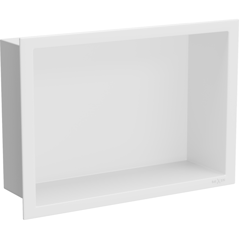 Mexen X-Wall-R нишова полица с фланец 30 x 20 см, бяла - 1920302010
