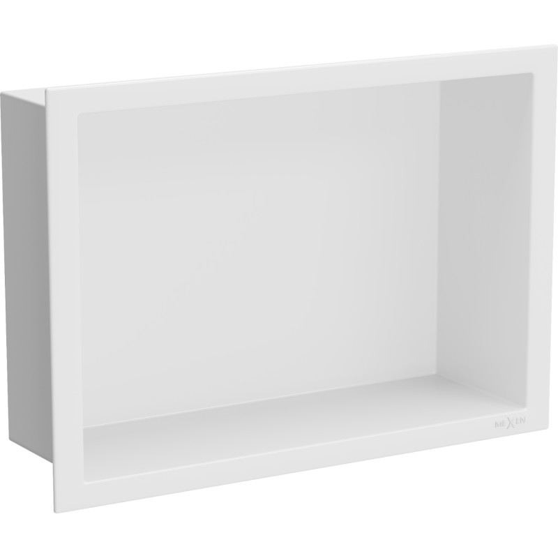 Mexen X-Wall-R вградена полица с фланец 30 x 20 см, бяла - 1920302010