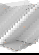 Mexen Lunar-B лява душ кабина с отваряеми врати 75 x 70 см, прозрачна, розово злато - 832-075-070-60-00-L