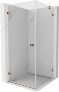 Mexen Lunar-B лява душ кабина 80 x 80 см, прозрачна, розово злато - 832-080-080-60-00-L