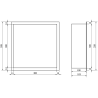 Mexen X-Wall-R вградена рафт с яка 30 x 30 см, инокс - 1910303010