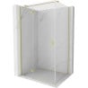 Mexen Mist H T лява отваряема душ кабина 100 x 120 см, прозрачно, златно четкано - 8A5T-100-120-55-00-L